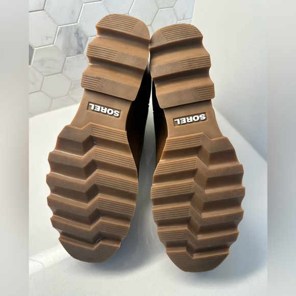 Sorel Joan of Arctic Wedge III Zip Boots Womens Size 10.5 Brown Leather Snow.B4 - Picture 9 of 9